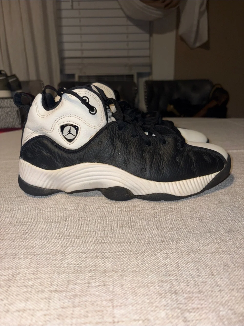 Jordan Black and White Retro Sneakers